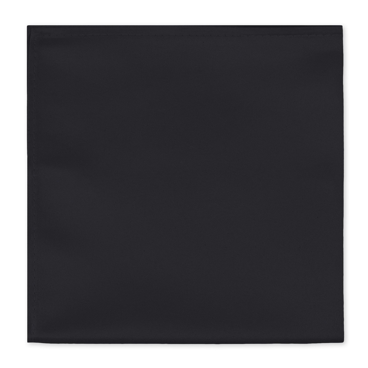 Men's Pocket Square Solid Color Handkerchief - Black