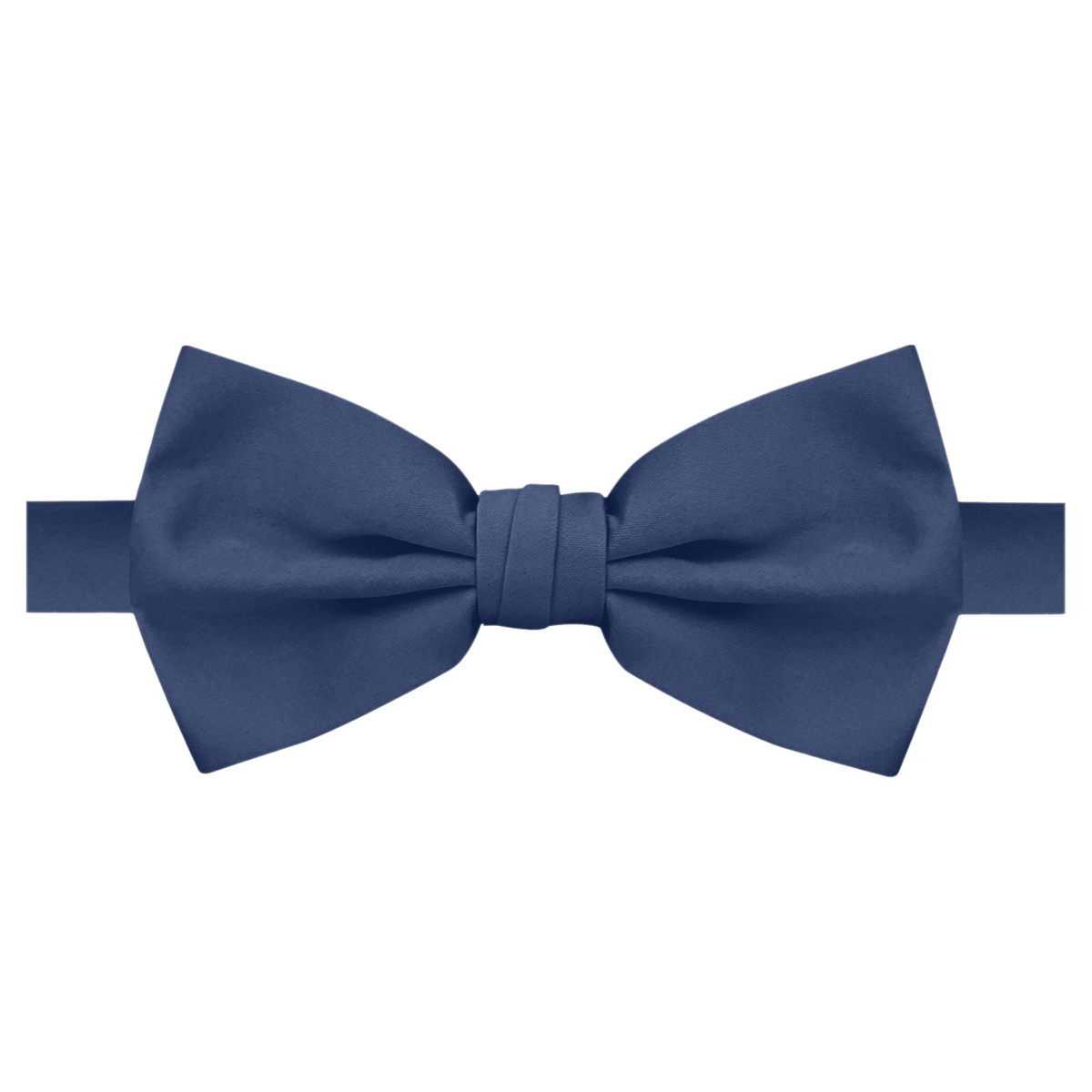 Banded Solid Bow Tie - Steel Blue
