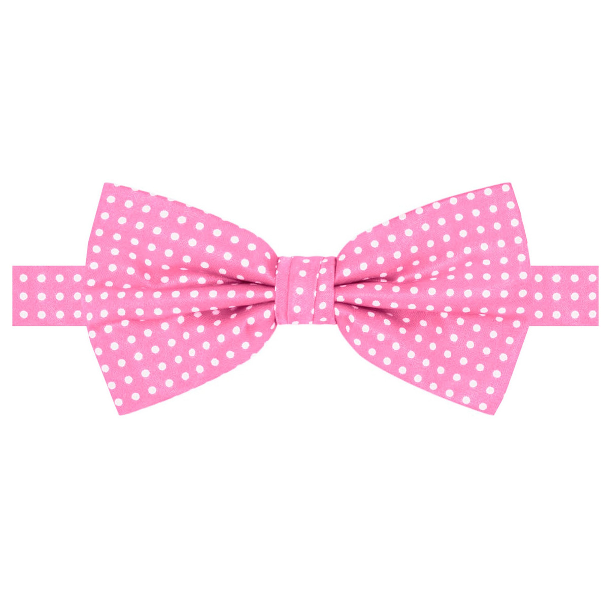 Banded Polka Dot Bow Tie - Pink