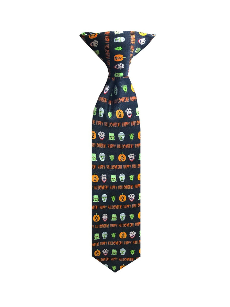 Kid's Halloween Monsters 11 inch Clip-On Tie