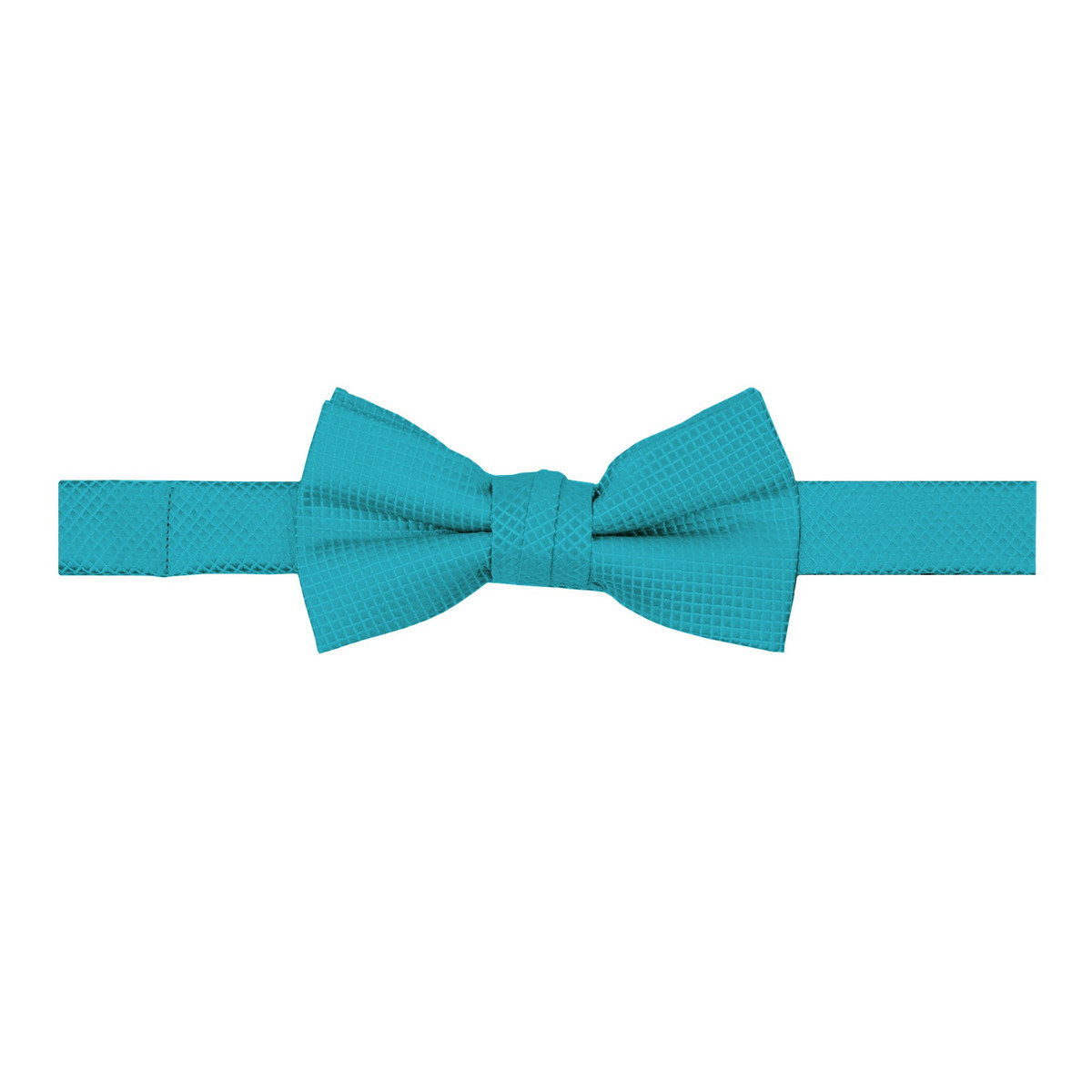 Kid's Woven Mini Squares Banded Bow Tie - Teal