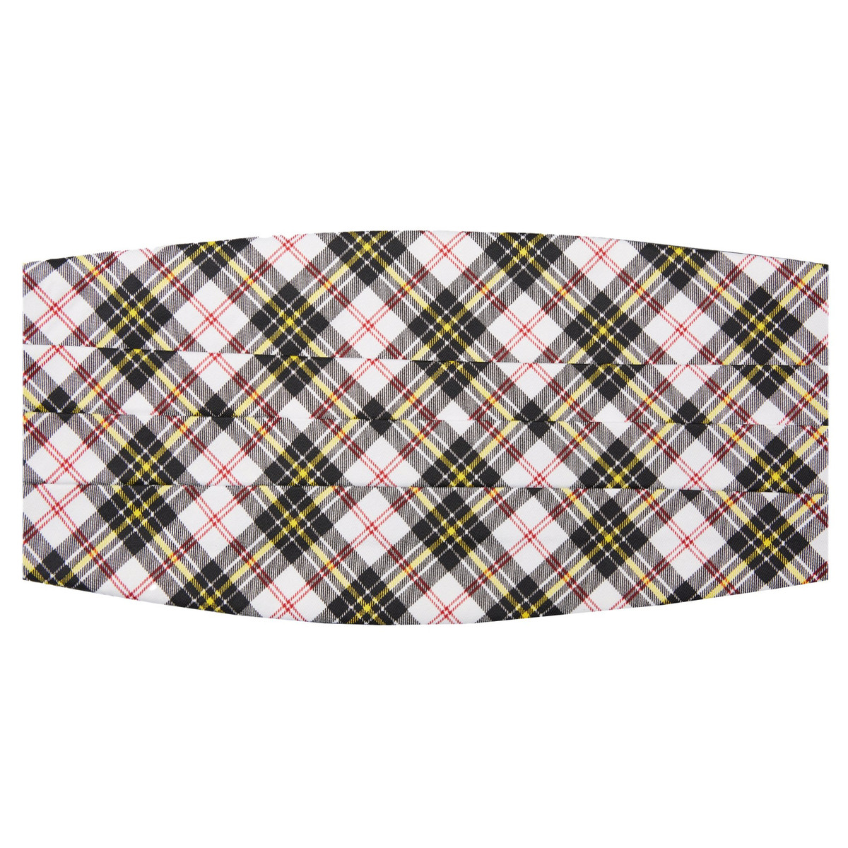 Men's Royal Tartans Plaid MacPherson Cummerbund - Black White