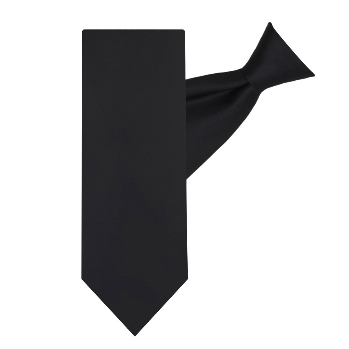 Solid Clip-On Tie - Black