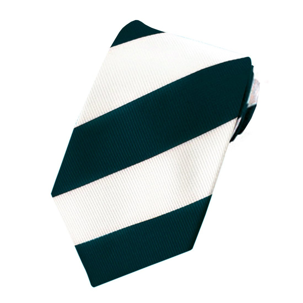 Boys' 1-Inch Stripes School College Prep Neck Tie - Green White