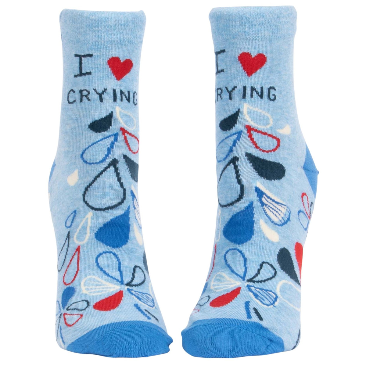 Women's I Heart Crying Ankle Novelty Socks