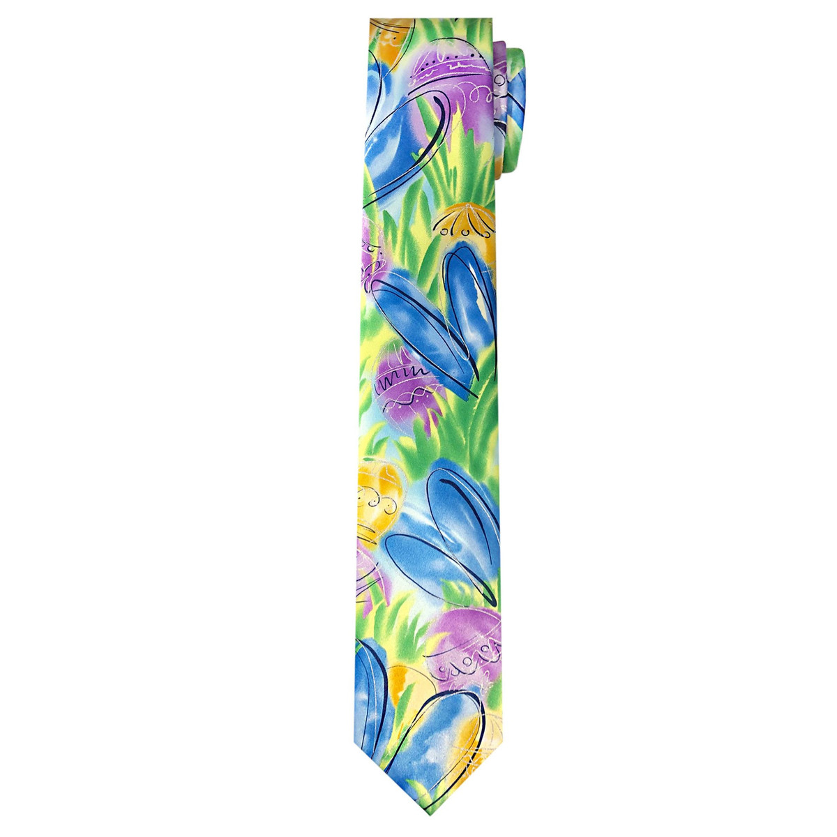 Jerry Garcia Easter Bunny Ears Eggs Tie