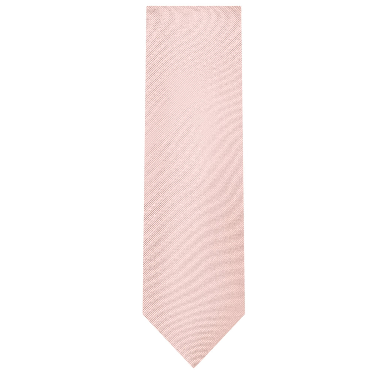 Silk Blend Solid Slim Tie - Bridal Pink