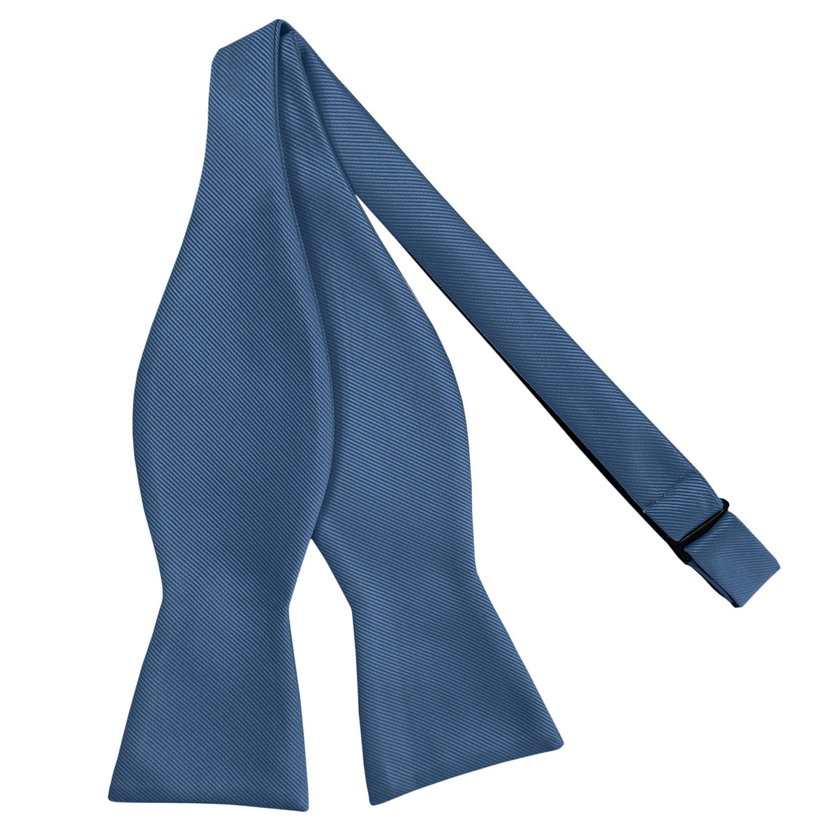 Silk Blend Solid Bow Tie - Steel Blue