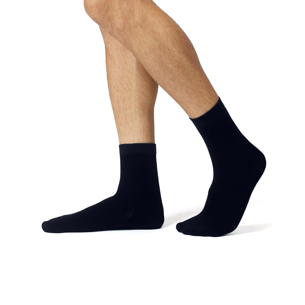 Solid Midnight Crew Sock
