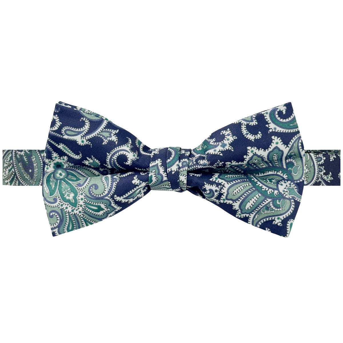 English Paisley Pre-Tied Bow Tie - Blue