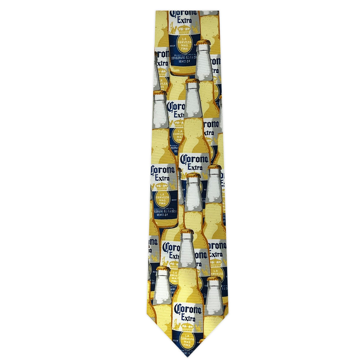 Corona Bottles Pattern Novelty Tie - Beige