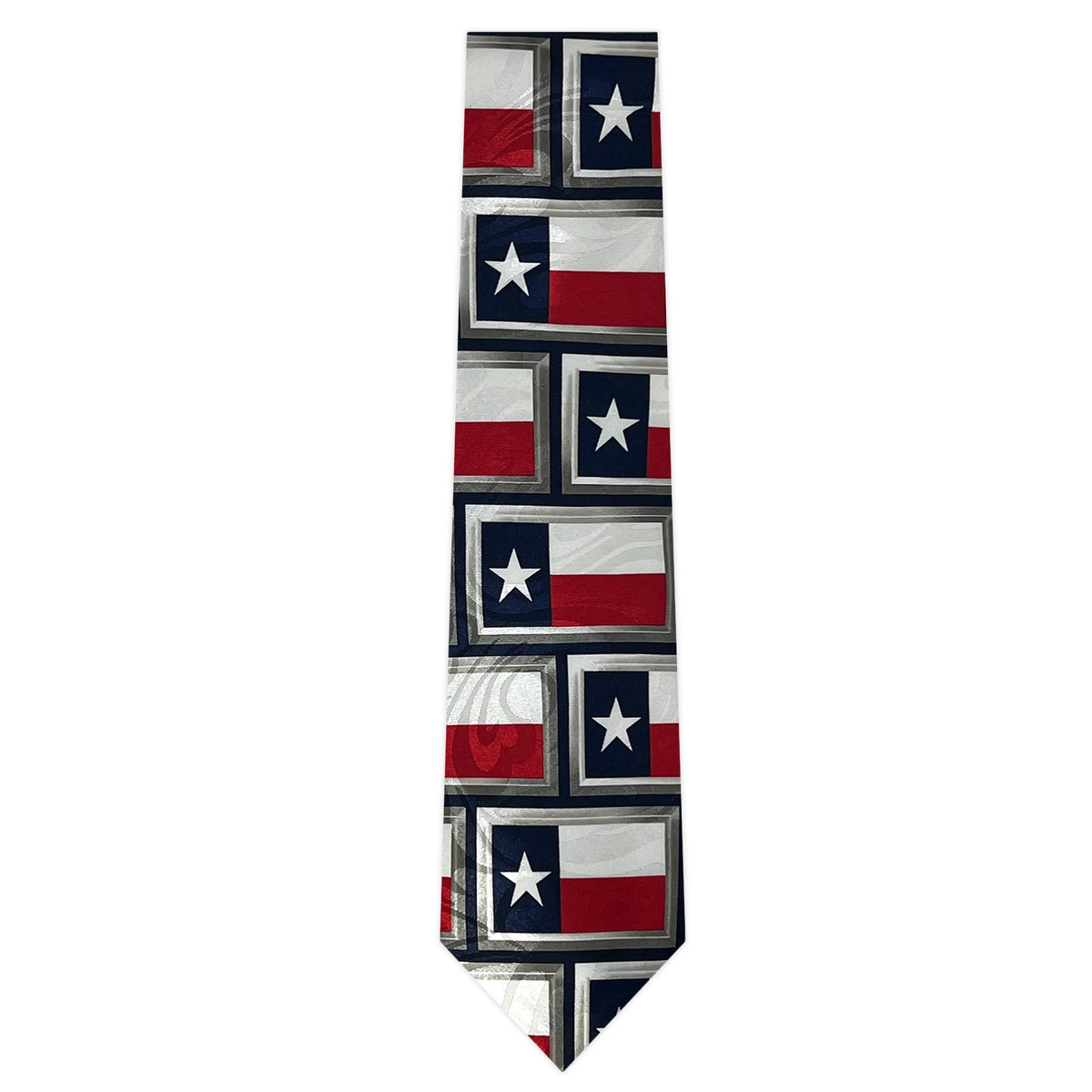 Texas - Lone Star Pattern Novelty Tie - Red White Blue