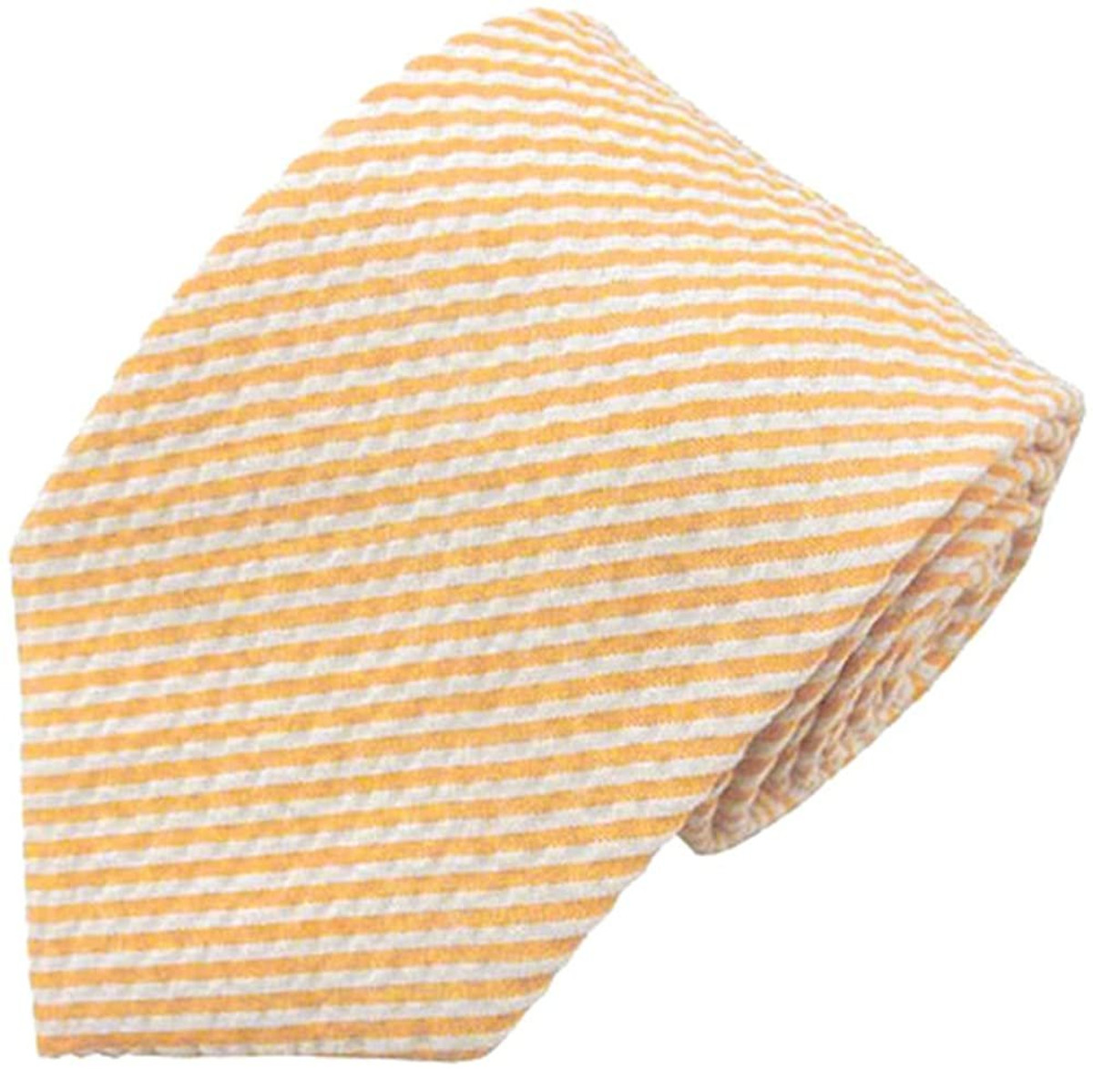 Seersucker Clip-On Tie - Peach