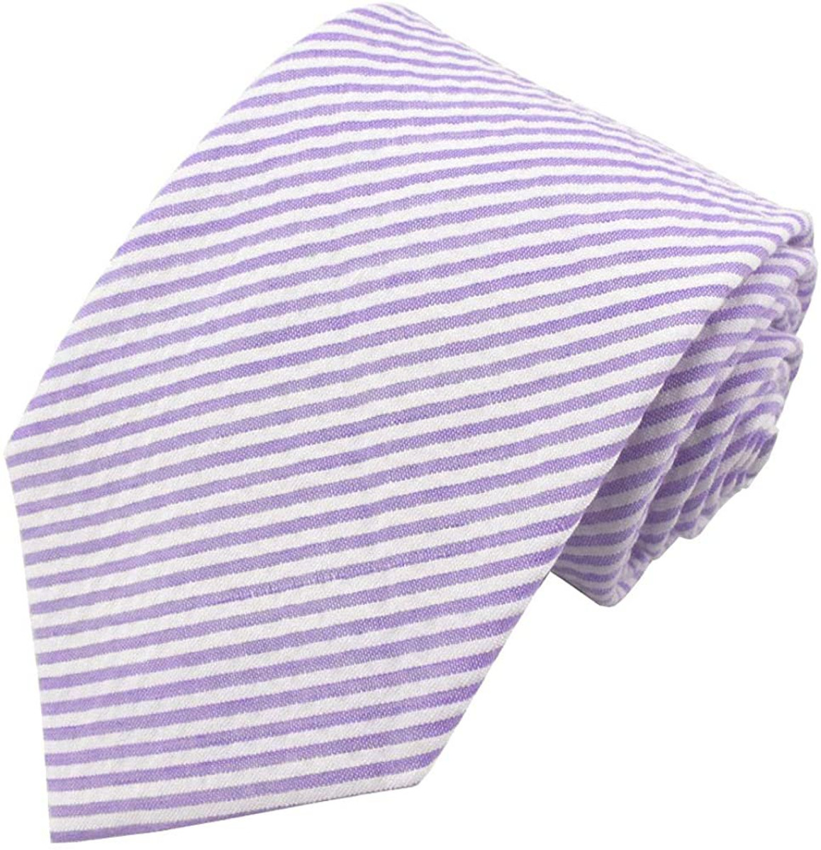 Seersucker Clip-On Tie - Lavender