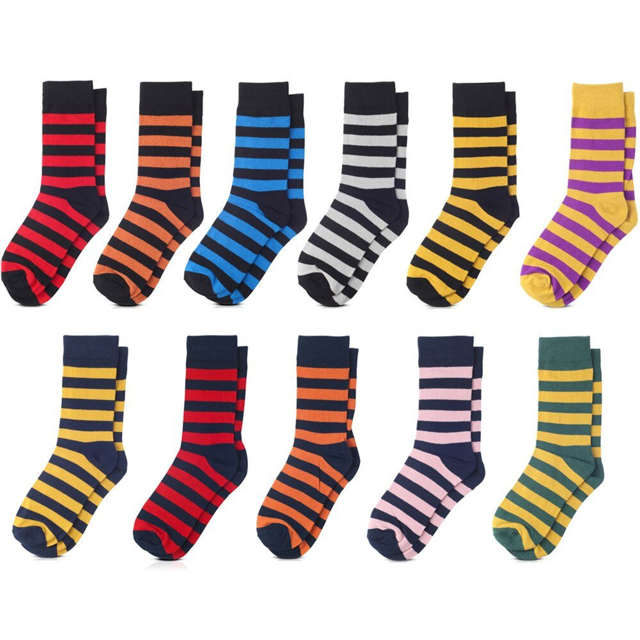 Red and Yellow Striped Socks 