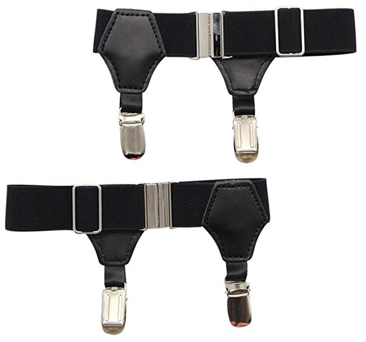 Sock Garters with Suspender Clips