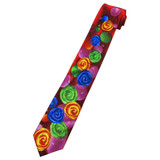 Jerry Garcia Men's Merry Christmas Neck Tie - Swirling Balls of Color