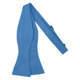 Men's Self Tie Freestyle Solid Color Bowtie - Cornflower Blue
