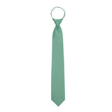 Men's Pre-Tied Zipper Solid Color Necktie - Seafoam