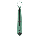 Men's Pre-Tied Zipper Solid Color Necktie - Seafoam
