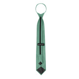 Solid Zipper Tie - Seafoam