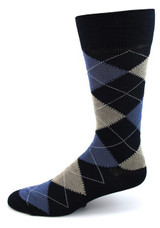 Men's Navy Argyle Socks