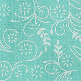 Turquoise Floral Cotton Pocket Square