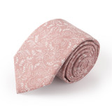 Floral Slim Tie - Dusty Rose
