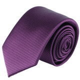 Kid's Corded Tie - Eggplant