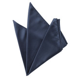 Corded Pocket Square - Navy Blue