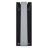 Boys Tone on Tone Herringbone Neck Tie - Silver