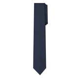 Boys Tone on Tone Herringbone Neck Tie - Navy Blue