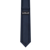 Boys Tone on Tone Herringbone Neck Tie - Navy Blue