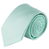 Boys Tone on Tone Herringbone Neck Tie - Aqua