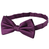 Men's Tone on Tone Herringbone Pre-Tied Bow Tie - Eggplant