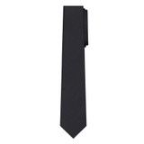 Men's Tone on Tone Herringbone Slim Neck Tie - Black