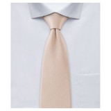 Men's Tone on Tone Herringbone Slim Neck Tie - Peach