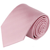 Men's Tone on Tone Herringbone Extra Long Neck Tie - Bridal Pink