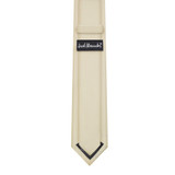 Boys Tone on Tone Houndstooth Neck Tie - Champagne