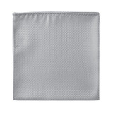 Men's Tone on Tone Houndstooth Pocket Square - Silver