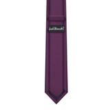 Boys Tone on Tone Metallic Neck Tie - Eggplant