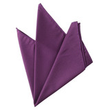 Men's Tone on Tone Metallic Pocket Square - Eggplant