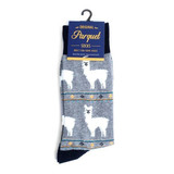 Men's Alpaca Crew Novelty Socks - Gray