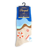 Men's Brown Summer Beach Crew Novelty Socks Men's Brown Summer Beach Crew Novelty Socks