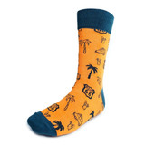 Pair of Men's Route 66 Crew Novelty Socks - Orange