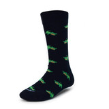 Men's Crocodile Premium Crew Novelty Socks - Black