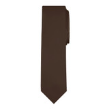 Solid Slim Tie - Brown