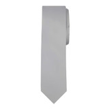 Solid Slim Tie - Silver