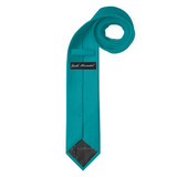 Men's Teal Green Slim Solid Color Necktie