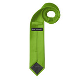Men's Apple Green Slim Solid Color Necktie